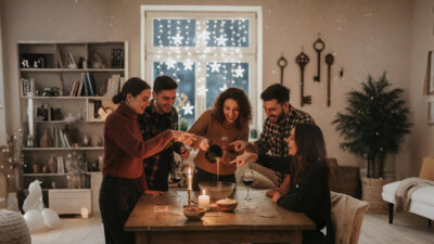 domowa impreza andrzejkowa