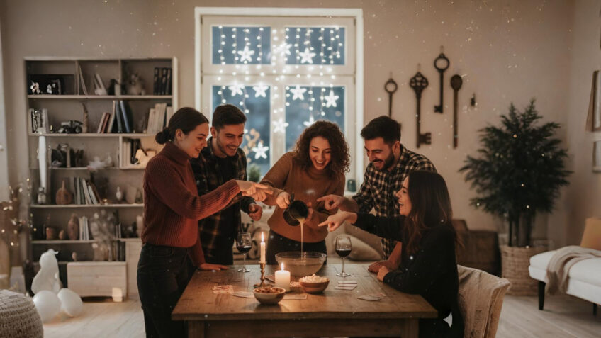 domowa impreza andrzejkowa